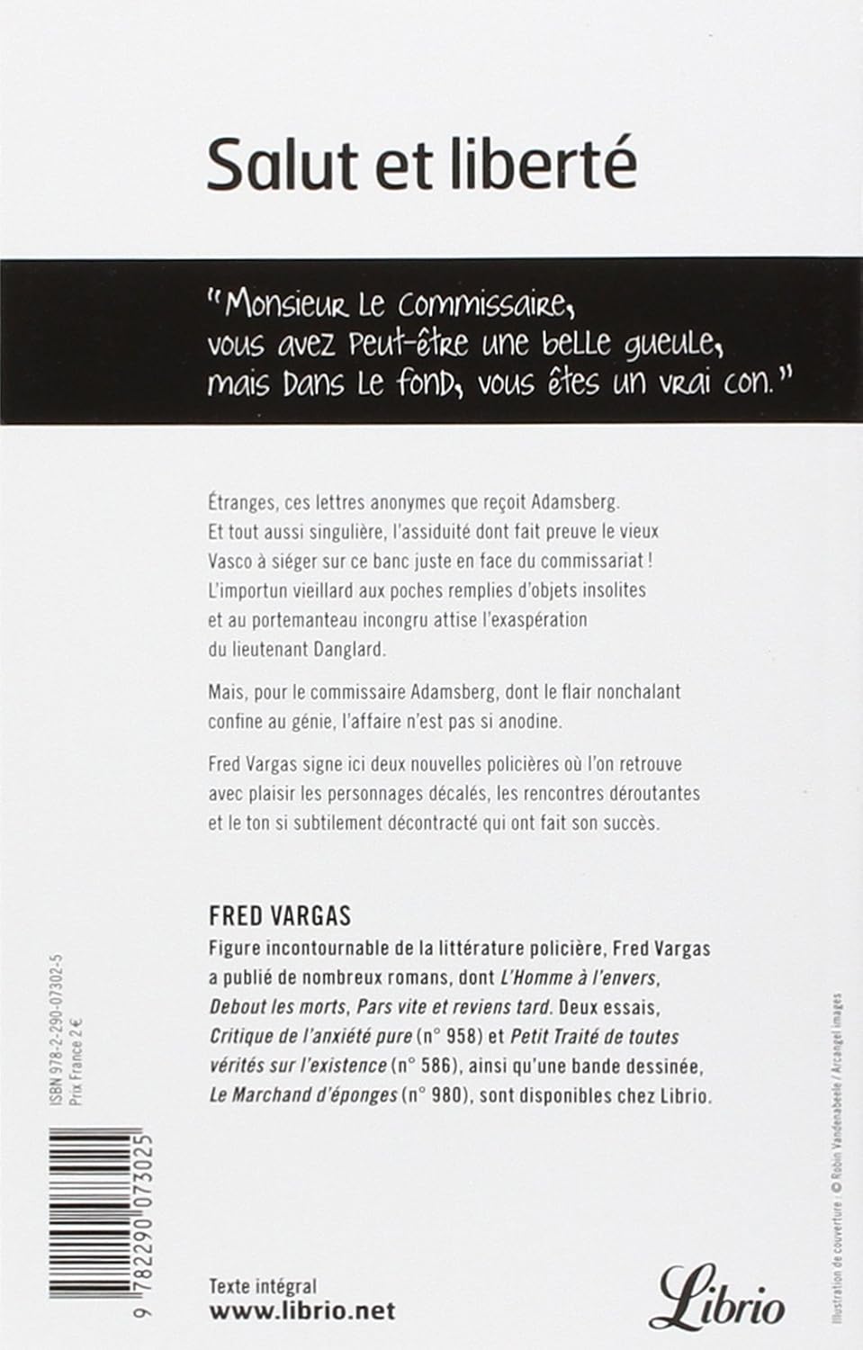 Livre Salut et liberté -suivi de- La nuit des brutes - Fred Vargas (Livre d'occasion) - ISBN 2290...