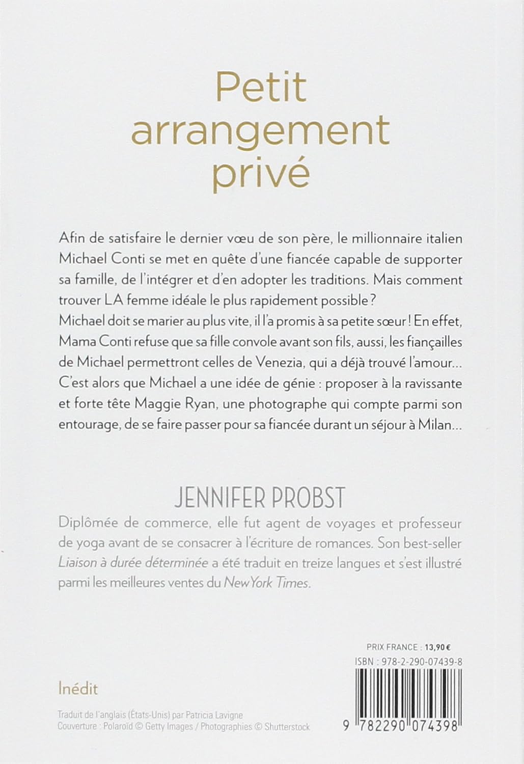 Livre Petit arrangement privé - Jennifer Probst (Livre d'occasion)