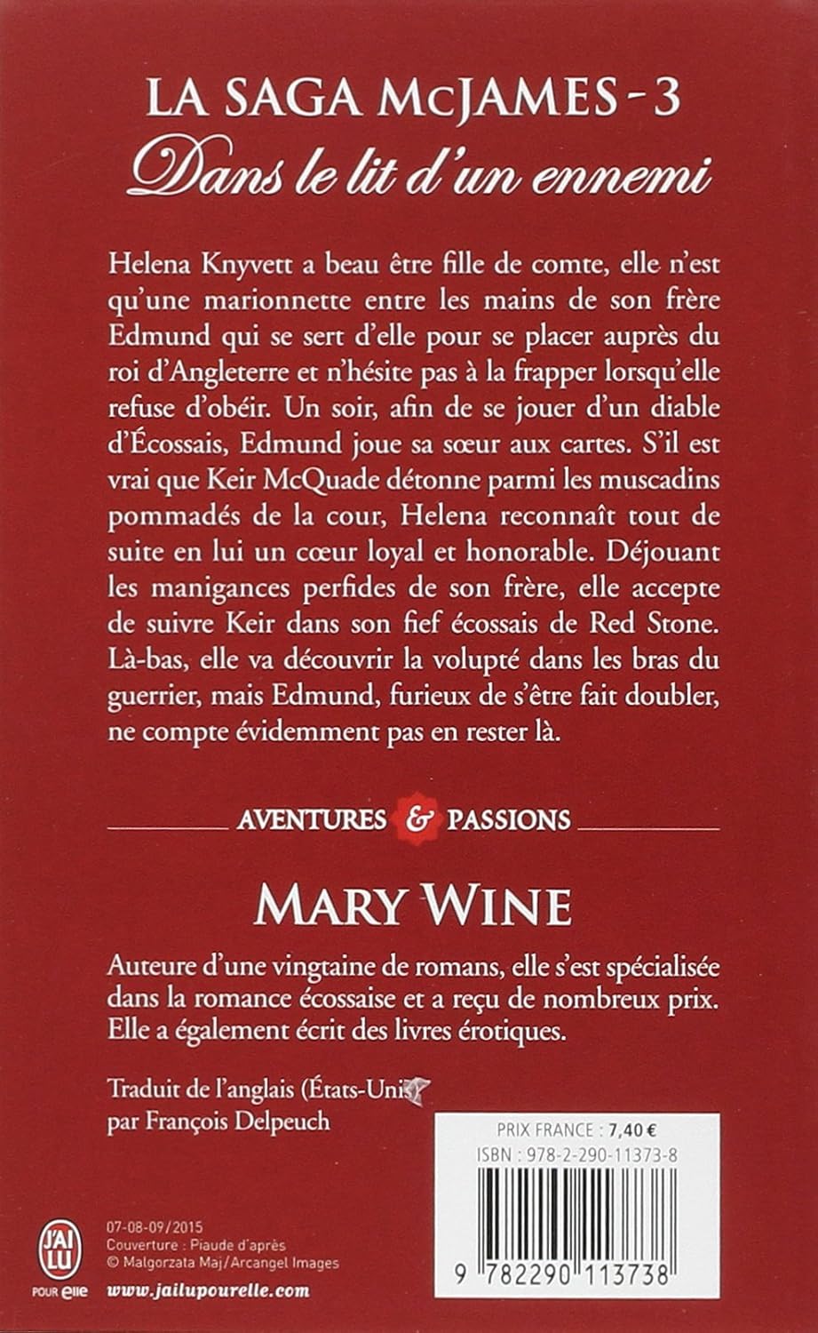 Livre Les frères McJames # 3 : Dans le lit d'un ennemi - Mary Wine (Livre d'occasion)
