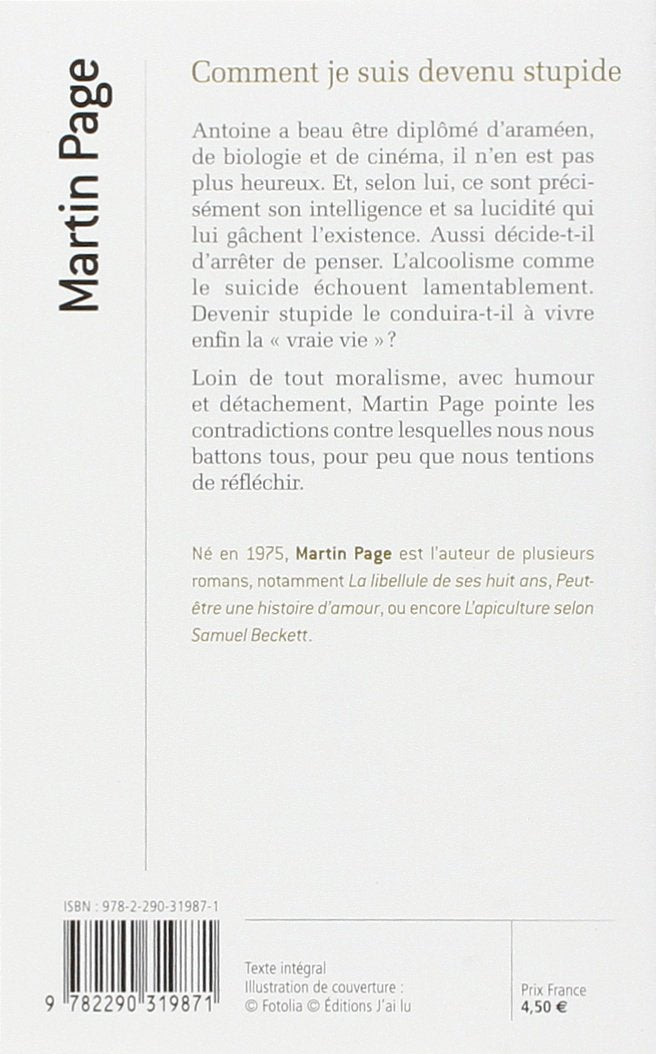 Livre Comment je suis devenu stupide - Martin Page (Livre d'occasion) - ISBN 2290319872