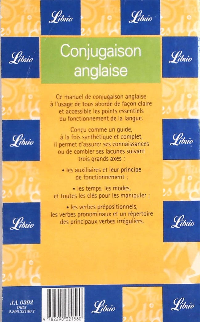 Livre Conjugaison anglaise - Anne-Marie Bonnerot (Livre d'occasion) - ISBN 2290321567