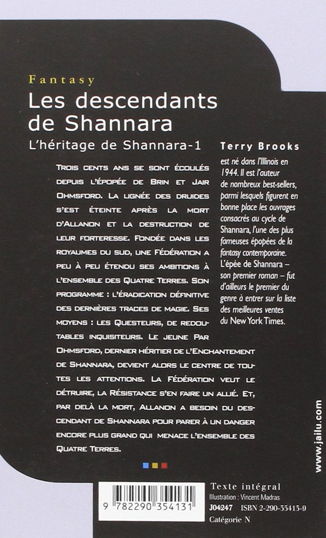 Livre Les descendants de Shannara - Terry Brooks (Livre d'occasion) - ISBN 2290354139