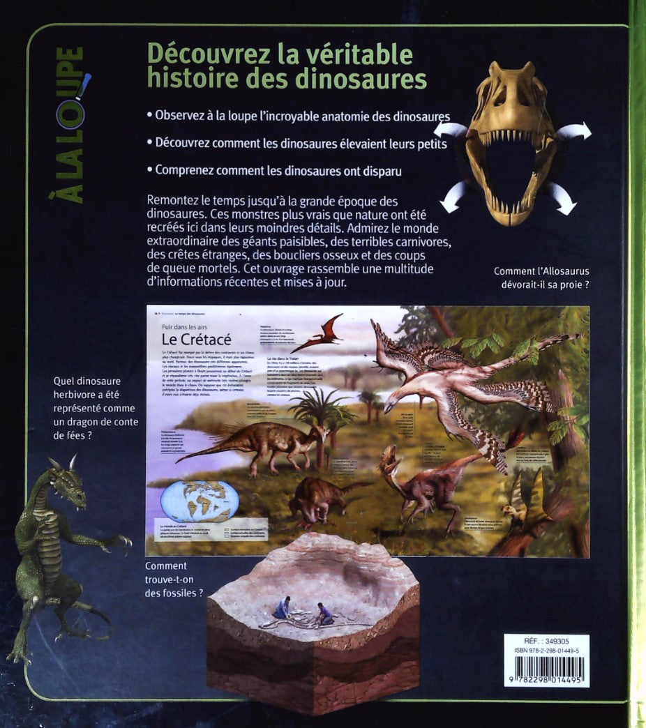 Livre Les dinosaures : À la loupe - John Long (Livre d'occasion) - ISBN 2298014493