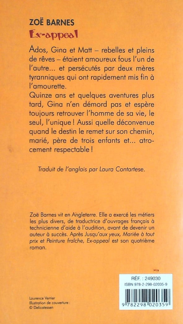 Livre Ex-appeal - Zoë Barnes (Livre d'occasion) - ISBN 2298020353