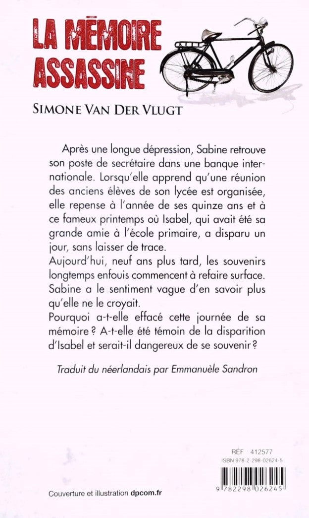 Livre La mémoire assassine - Simone Van Der Vlugt (Livre d'occasion) - ISBN 2298026246