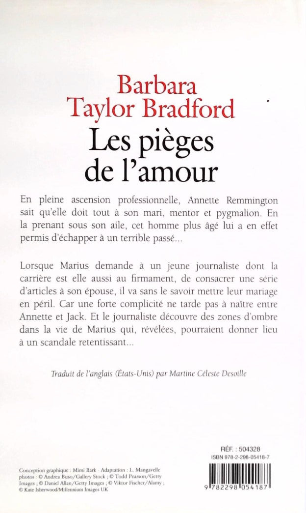 Livre Les pièges de l'amour - Barbara Taylor Bradford (Livre d'occasion) - ISBN 2298054185