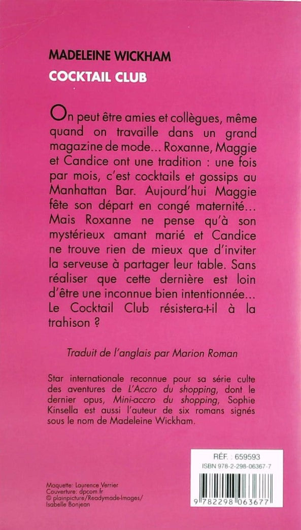 Livre Cocktail club - Madeleine Wickham (Livre d'occasion) - ISBN 2298063672