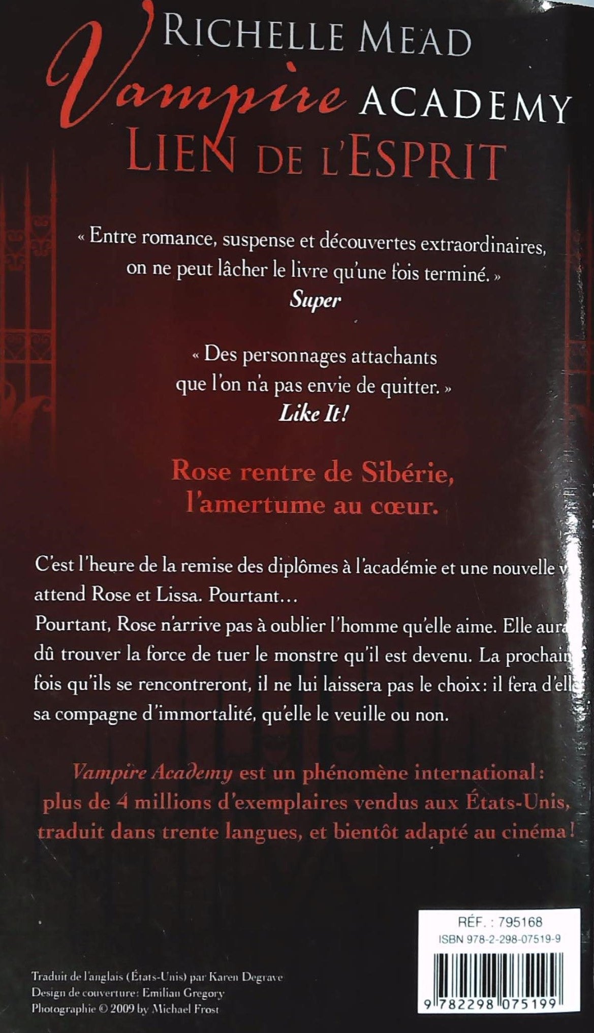 Vampire academy # 5 : Lien de l'esprit (Richelle Mead)