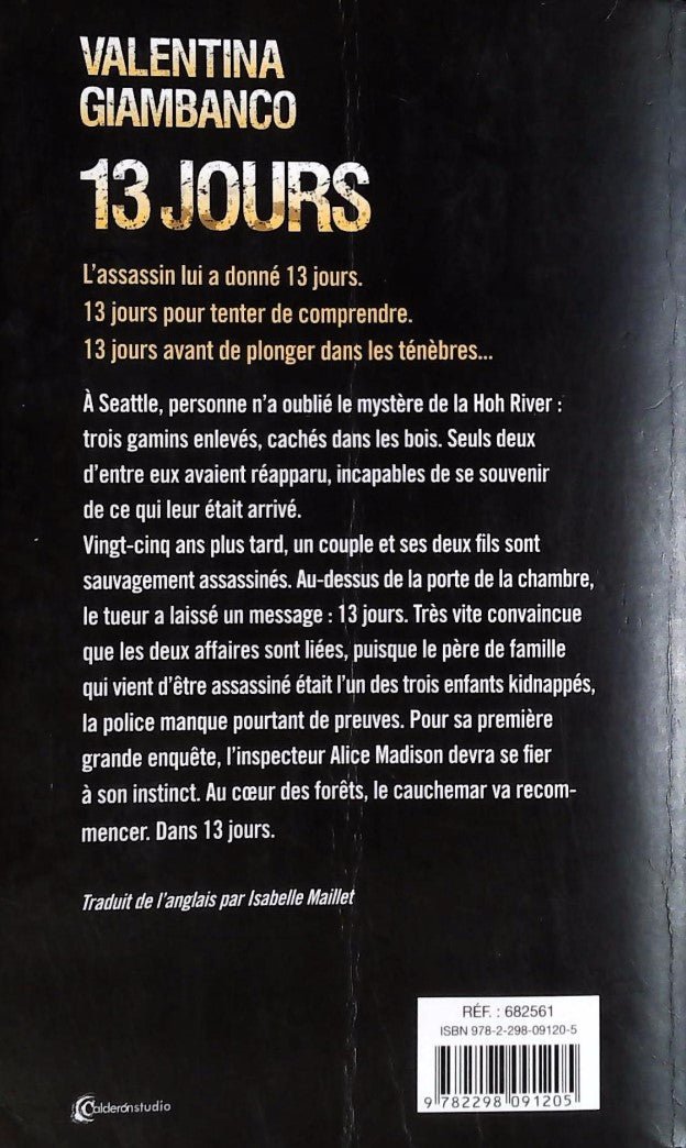 Livre 13 jours - Valentina Giambanco (Livre d'occasion) - ISBN 229809120X