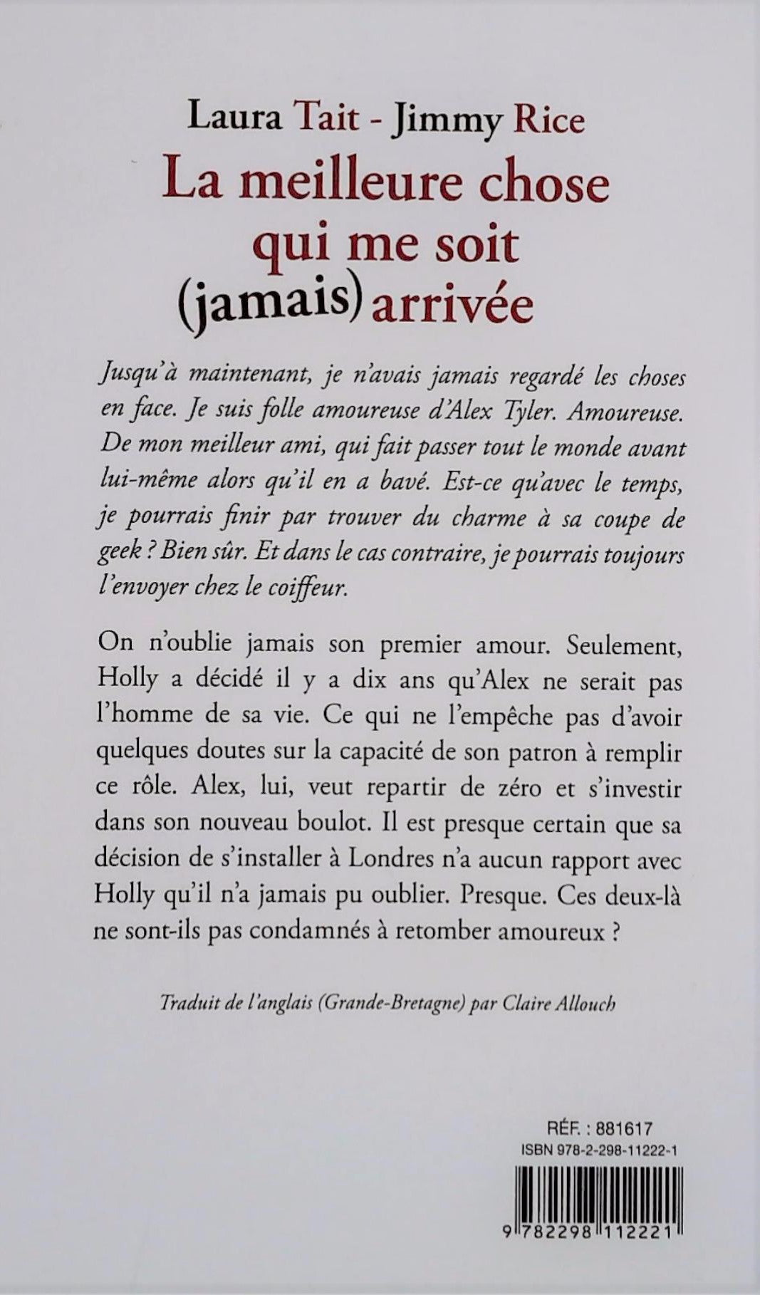 Livre La meilleur chose qui me soit jamais arrivée - Laura Tait (Livre d'occasion) - ISBN 2298112223