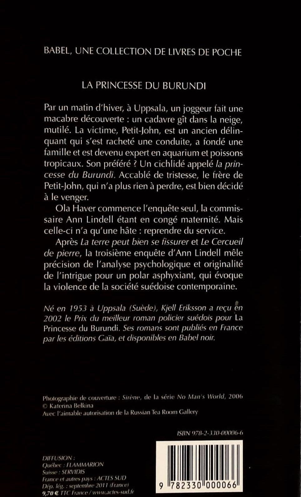 Livre La princesse du Burundi - Kjell Eriksson (Livre d'occasion)