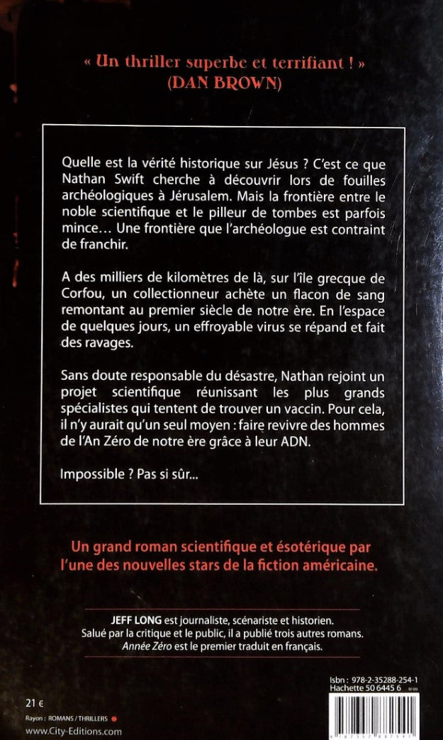 Livre Année zéro - Jeff Long (Livre d'occasion) - ISBN 2080684841