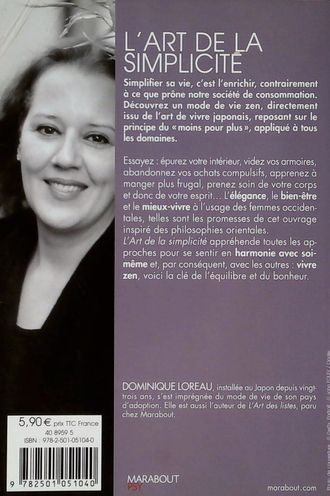 Livre L'art de la simplicité : Simplifier sa vie, c'est s'enrichir - Dominique Loreau (Livre d'oc...