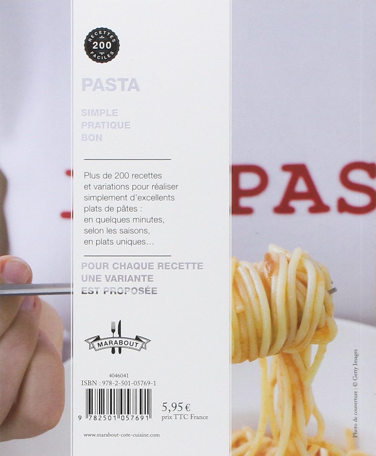 Livre Pasta : Fettuccine, penne, tortellini - Collectif (Livre d'occasion) - ISBN 2501057694