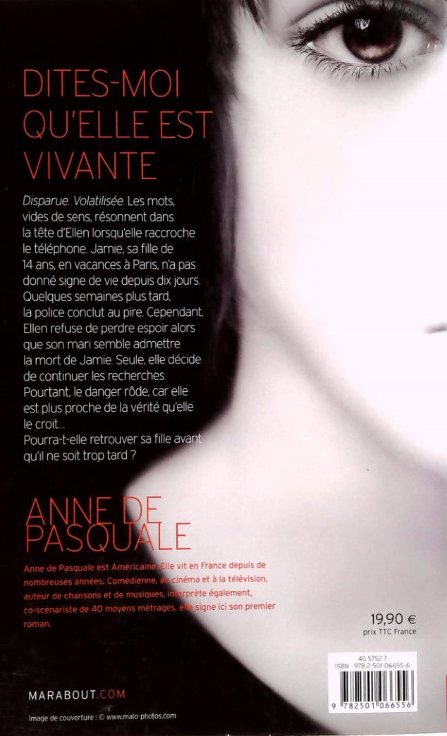 Livre Dites-moi qu'elle est vivante (Anne De Pasquale) (Livre d'occasion) - ISBN 2501066553
