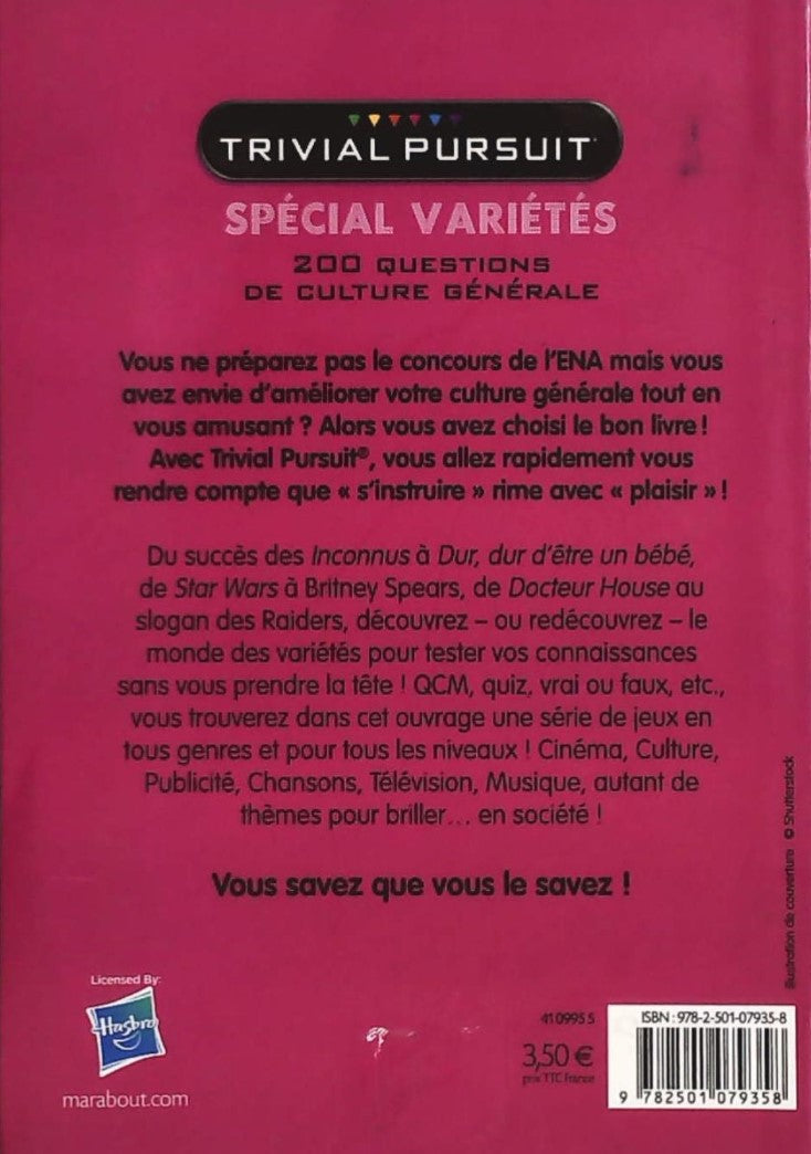 Livre Mini Trivial Pursuit Variétés - Collectif (Livre d'occasion) - ISBN 2501079353