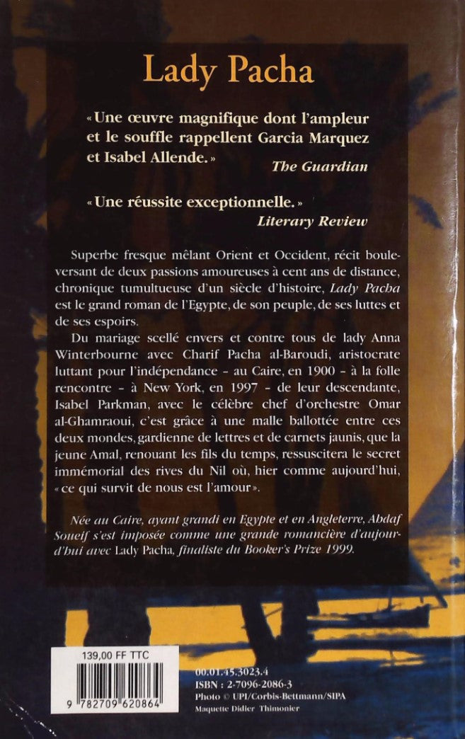 Livre Lady Pacha - Ahdaf Soueif (Livre d'occasion) - ISBN 2709620863