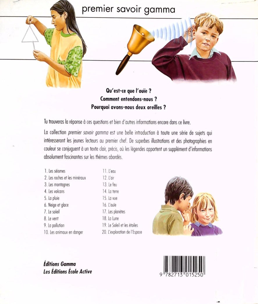 Livre L'ouïe (Livre d'occasion) - ISBN 2713015251