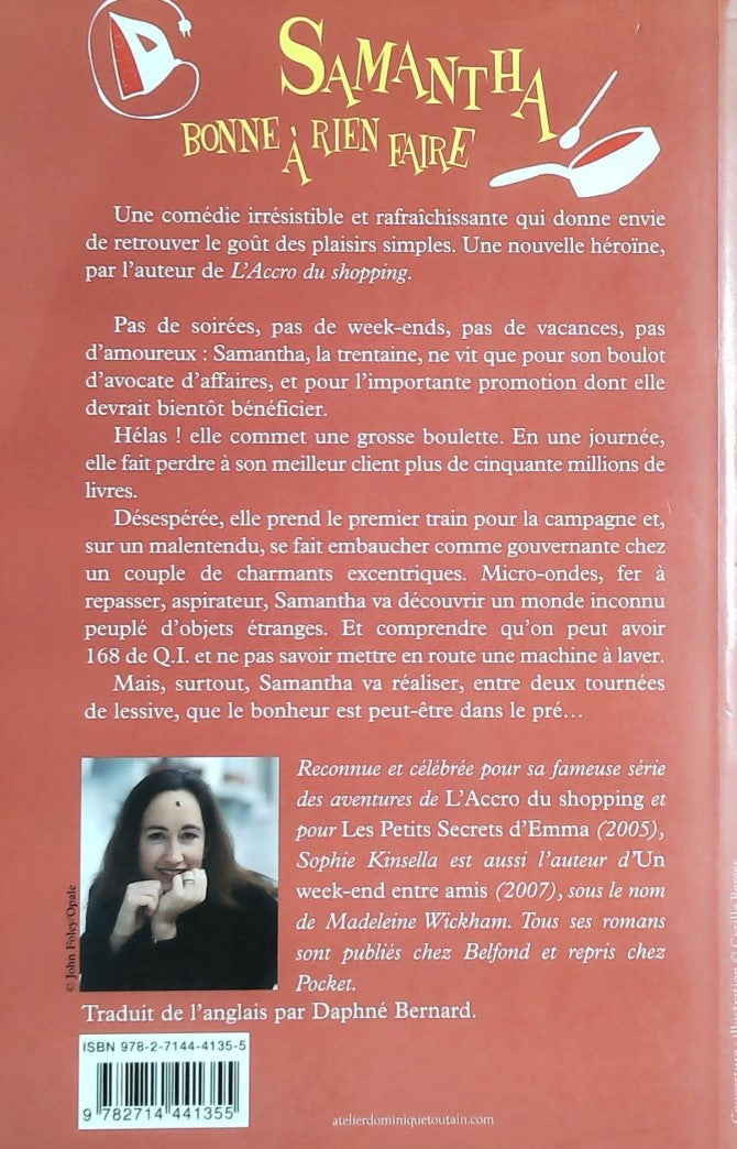 Livre Mille comédies : Samantha, bonne à rien faire (Sophie Kinsella) (Livre d'occasion) - ISBN...
