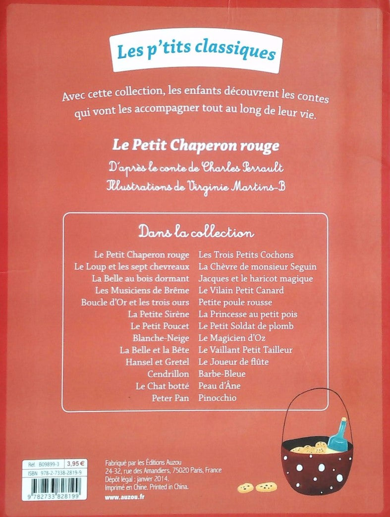 Livre Le petit chaperon rouge - Virginie Martins-B (Livre d'occasion)