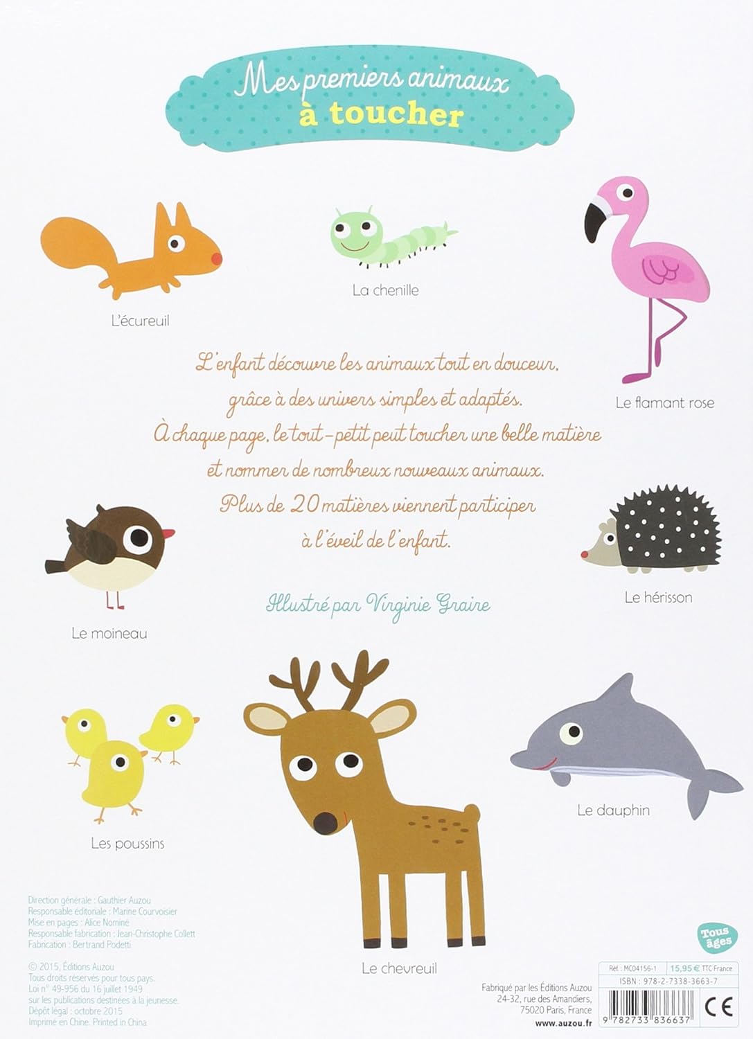 Livre Mes premiers animaux à toucher - Collectif (Livre d'occasion) - ISBN 2733836633