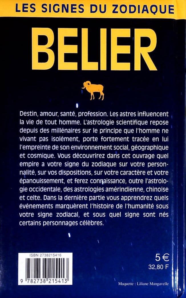 Livre Bélier (Livre d'occasion) - ISBN 2738215416