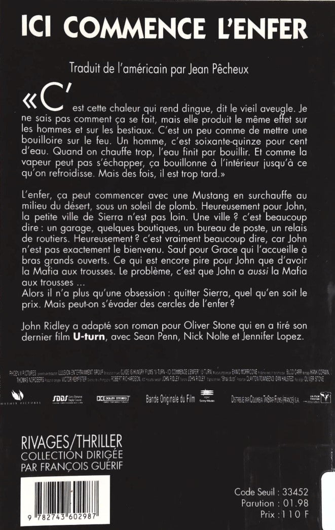 Livre Ici commence l'enfer - John Ridley (Livre d'occasion) - ISBN 2743602988
