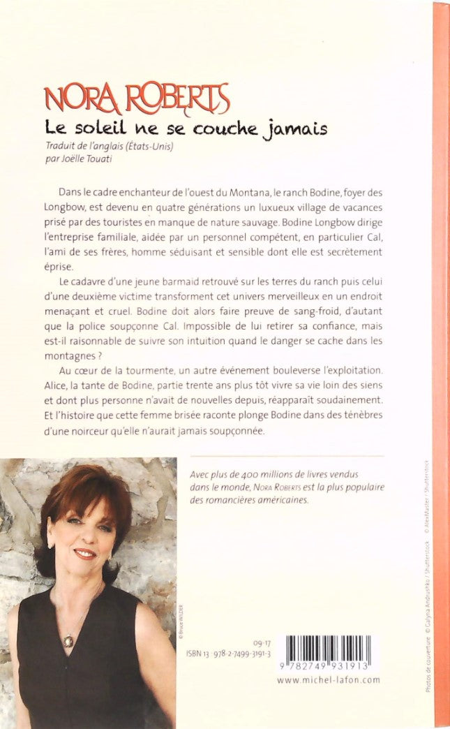 Livre Le soleil ne se couche jamais - Nora Roberts (Livre d'occasion) - ISBN 2749931916
