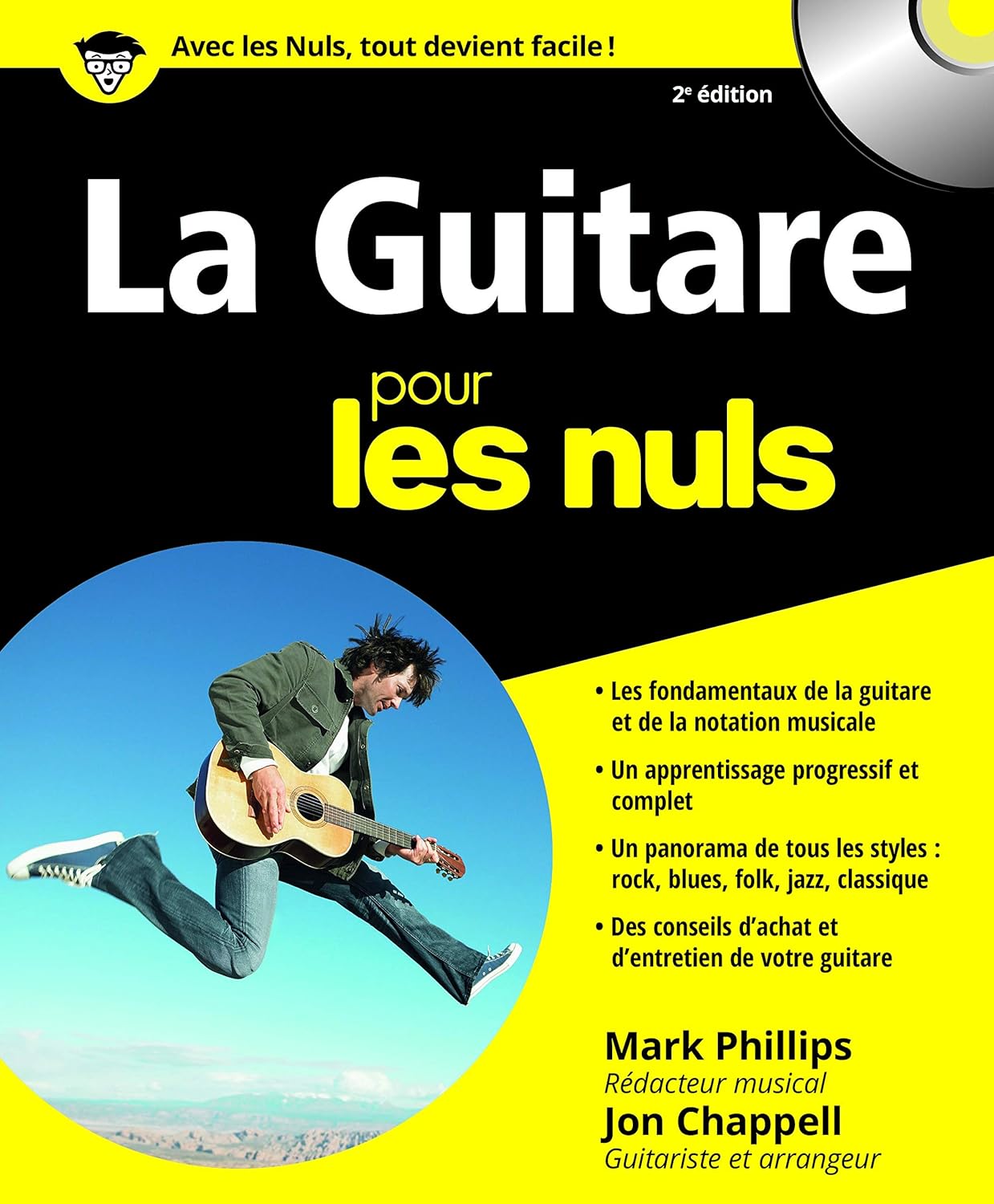 Livre La guitare pour les nuls (2e édition) (Avec CD Audio) (Mark Phillips, Jon Chappell) (Livre...