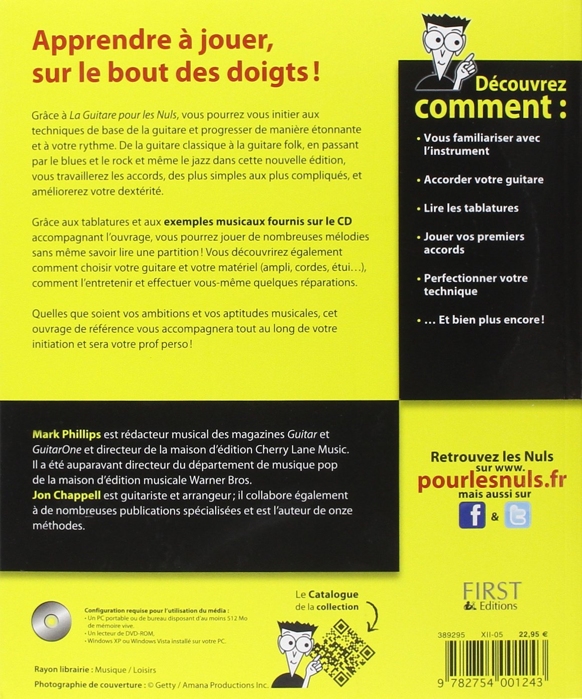 Livre La guitare pour les nuls (2e édition) (Avec CD Audio) (Mark Phillips, Jon Chappell) (Livre...
