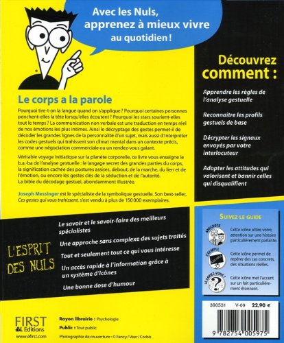 Livre Le language des gestes pour les nuls - Joseph Messinger (Livre d'occasion) - ISBN 2754005978