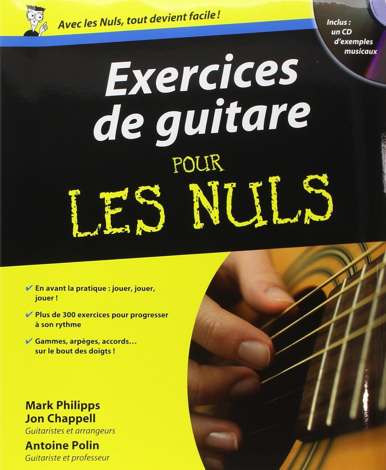 Livre Exercices de guitare pour les nuls - Mark Phillips (Livre d'occasion) - ISBN 2754013369