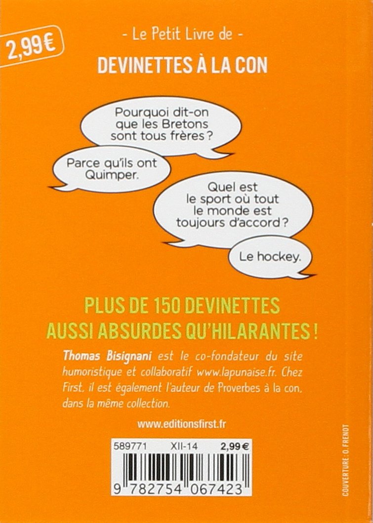 Livre Devinettes à la con - Thomas Bisignani (Livre d'occasion)