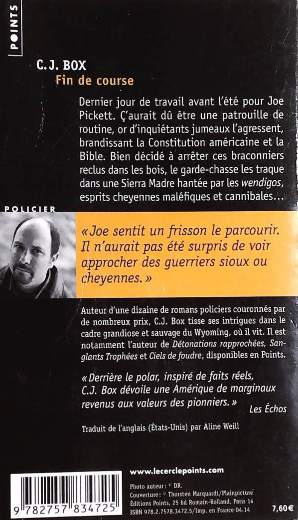 Livre Fin de course - C.J. Box (Livre d'occasion) - ISBN 275783472X