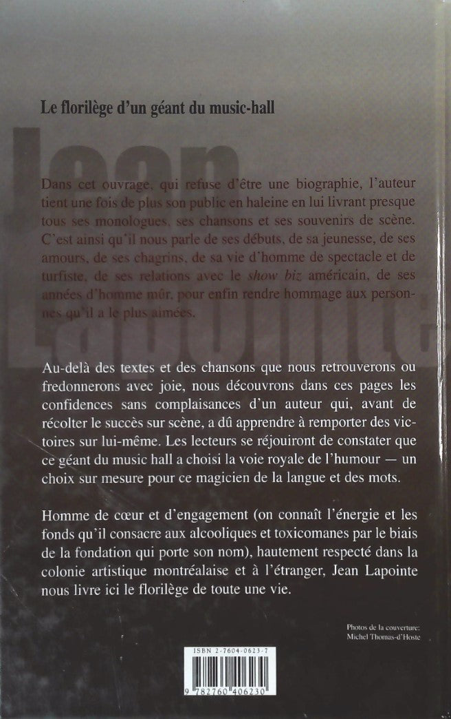 Livre Presque tout Jean Lapointe - Jean Lapointe (Livre d'occasion) - ISBN 2760406237