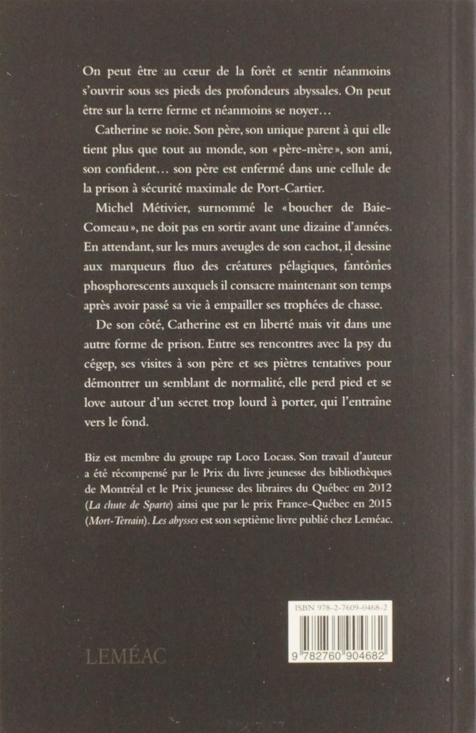 Livre Les abysses (Biz) (Livre d'occasion) - ISBN 2760904687
