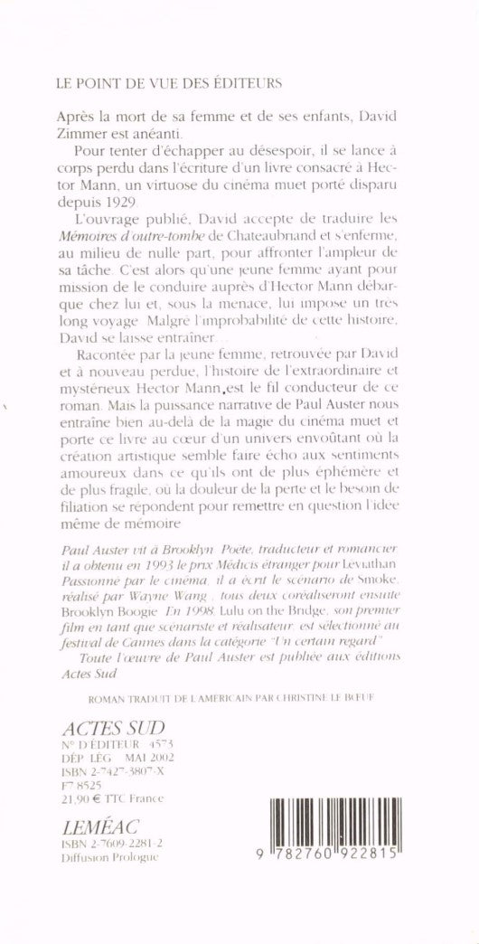 Livre Le livre des illusions (Paul Auster) (Livre d'occasion) - ISBN 2760922812