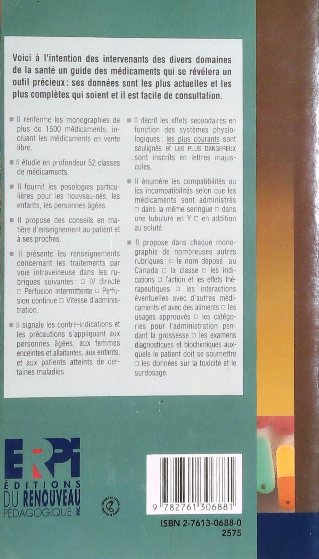 Livre Guide des médicaments (Livre d'occasion) - ISBN 2761306880