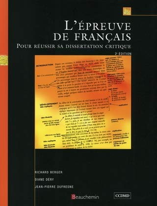 Livre L'épreuve de français : Pour réussir sa dissertation critique (2e édition) - Richard Berger...