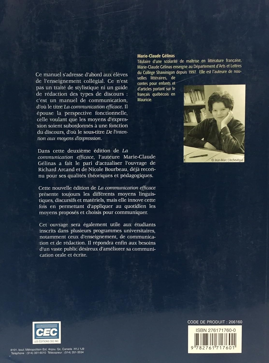 Livre La communication efficace : De l'intention aux moyens d'expression (2e édition) - Marie-Cla...
