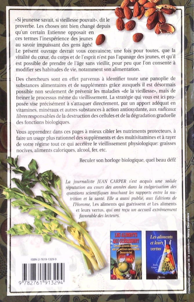 Livre Les aliments pour rester jeune - Jean Caper (Livre d'occasion) - ISBN 2761913299