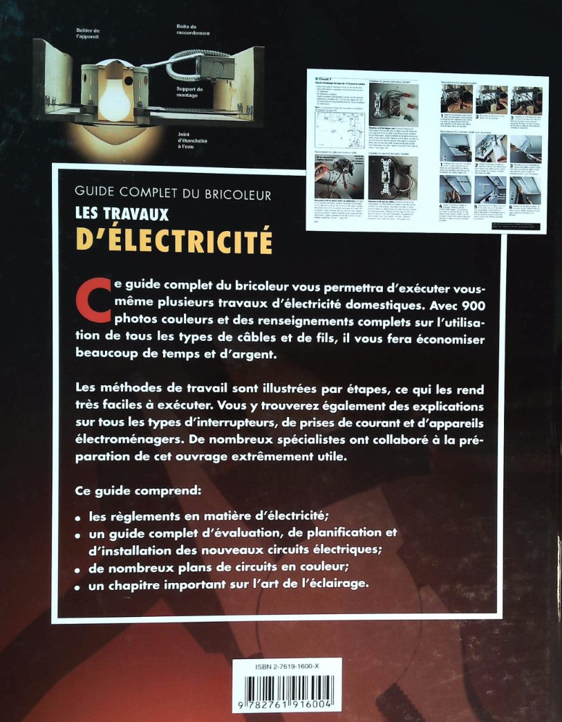 Livre Guide complet du bricoleur Black&Decker : Les travaux d'électricité (Black&Decker) (Livre...