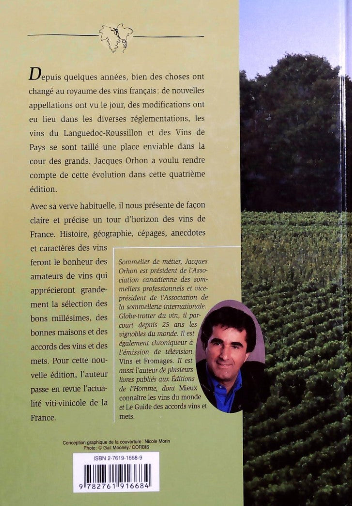 Livre Le nouveau guide des vins de France - Jacques Orhon (Livre d'occasion) - ISBN 2761916689