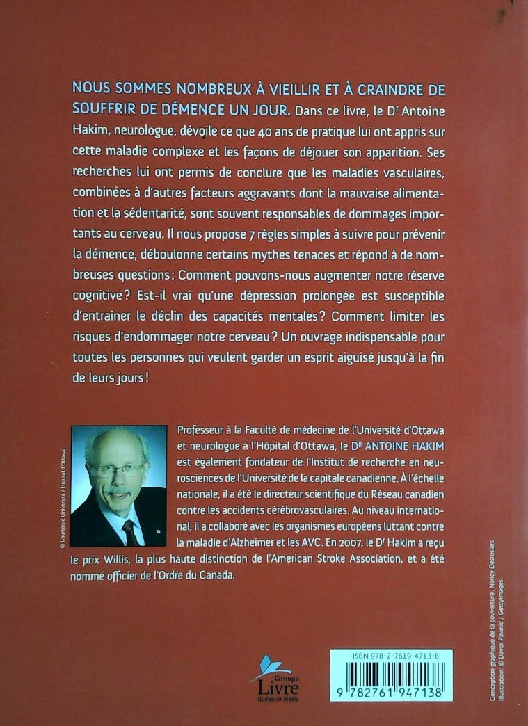 Livre Préservez votre vitaité mentale : 7 règles pour prévenir la démence - Dr. Antoine Hakim (Li...