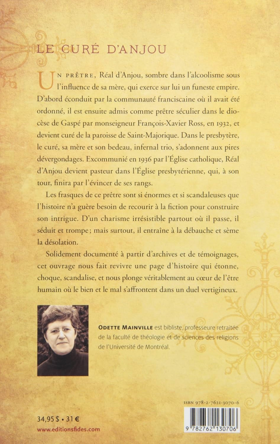 Livre Le curé d'Anjou (Odette Mainville) (Livre d'occasion) - ISBN 2762130700