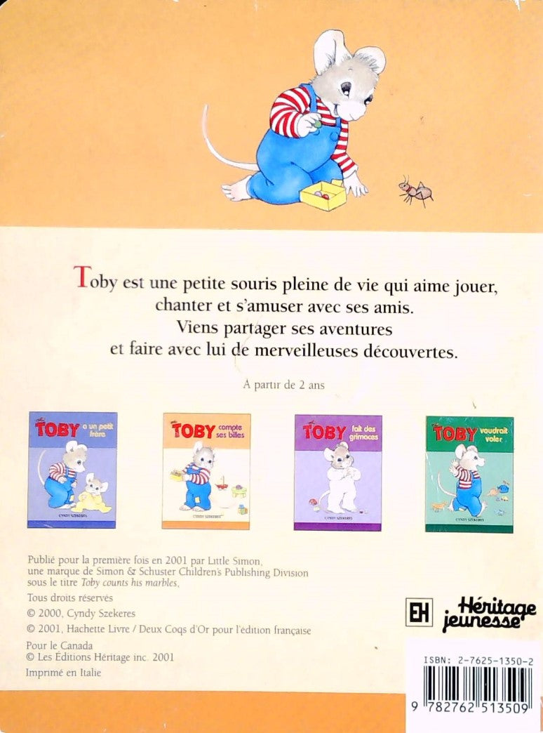 Toby compte ses billes (Cyndy Szekeres)