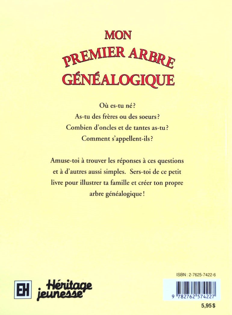 Livre Mon premier arbre généalogique - Catherine Bruzzone (Livre d'occasion) - ISBN 2762574226