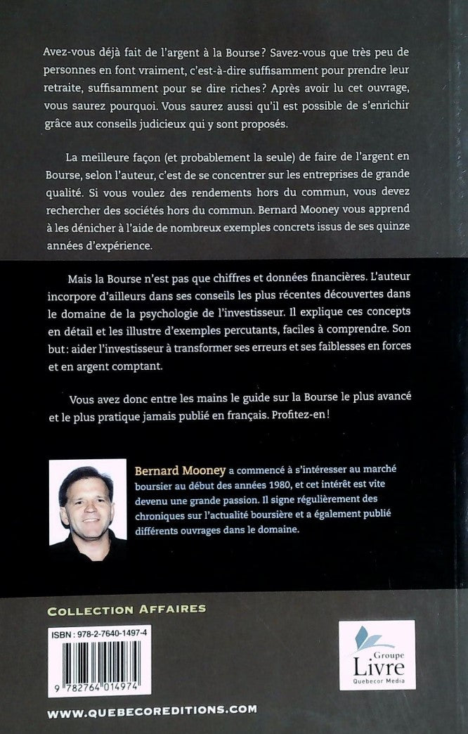 Livre Investir à la bourse et s'enrichir (Bernard Mooney) (Livre d'occasion) - ISBN 276401497X