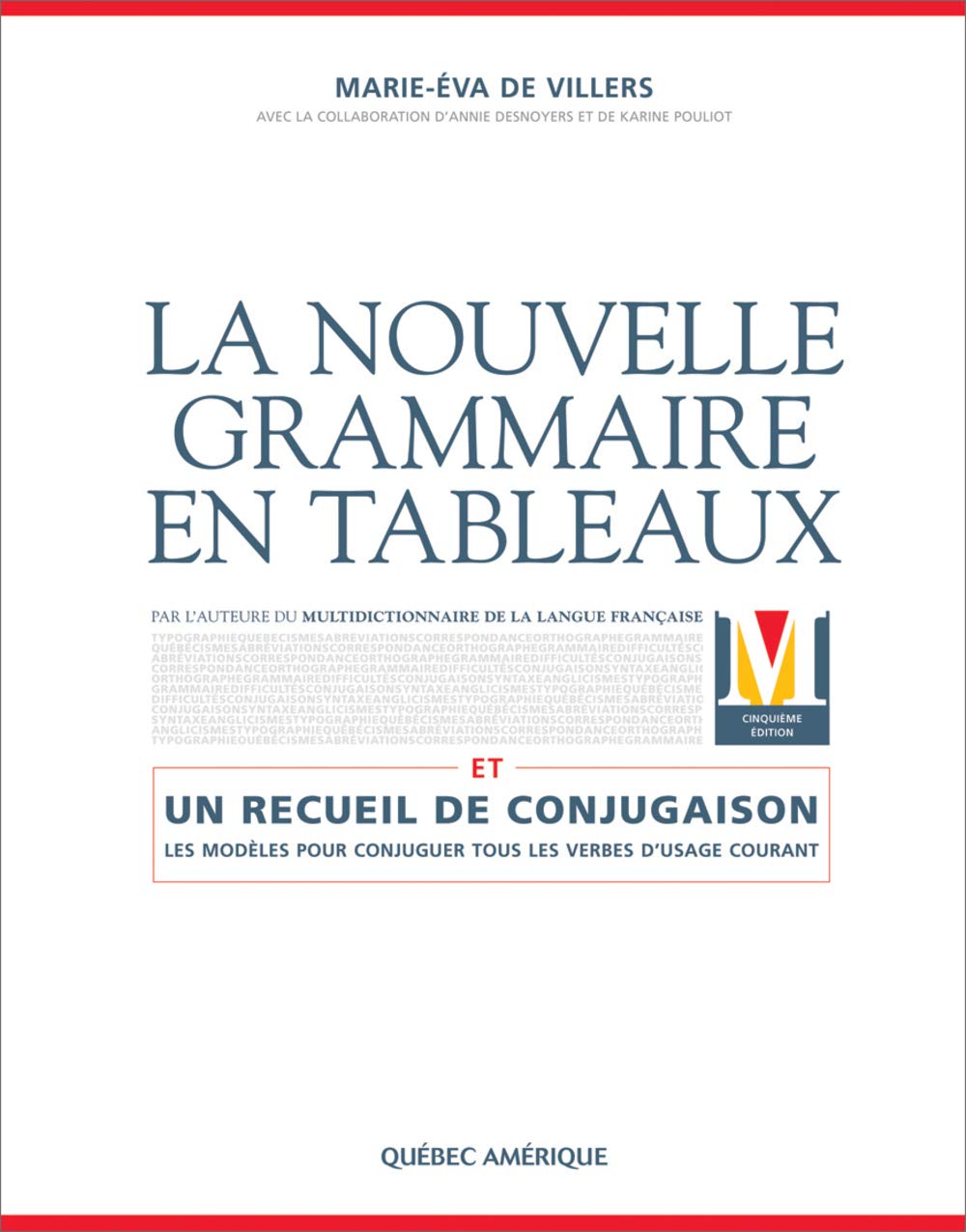 Livre La nouvelle grammaire en tableaux - Marie-Éva de Villers (Livre neuf) - ISBN 2764403062