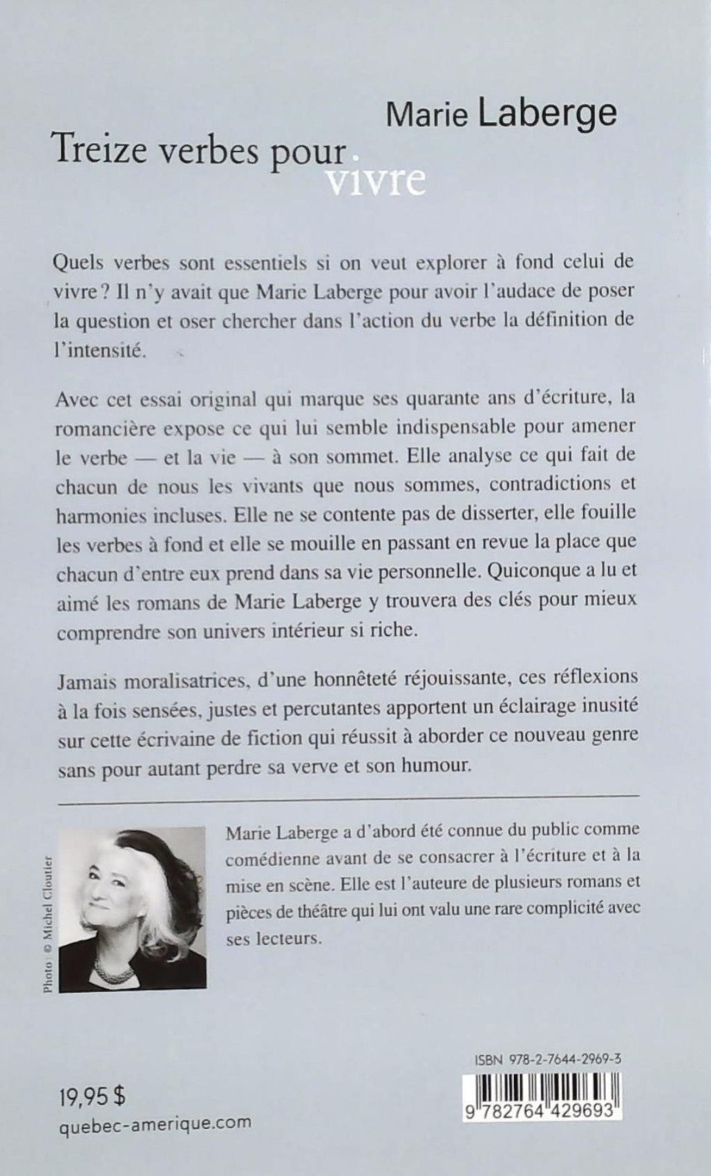Treize verbes pour vivre (Marie Laberge)
